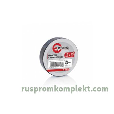 Лента изоляционная 0,15 мм x 17 мм x 15 м черная INTERTOOL IT-0016