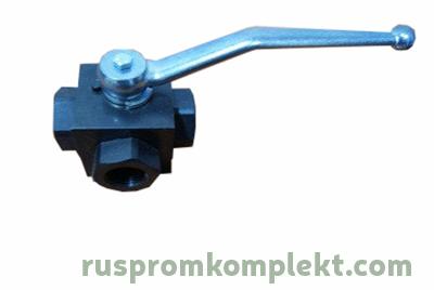 Блочный шаровый кран трехходовой DN20 3/4 PN500 фото 1