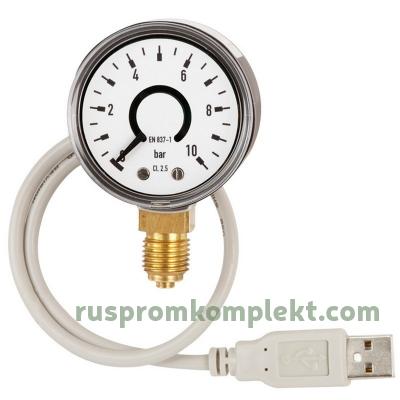 Манометр с трубкой Бурдона PGT10 USB фото 1