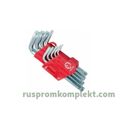 Набор Г-образных ключей TORX 9 шт, Т10-Т50, Cr-V, Small INTERTOOL HT-0607
