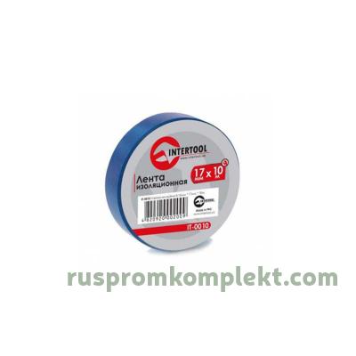Лента изоляционная 0,15 мм x 17 мм x 25 м синяя INTERTOOL IT-0025